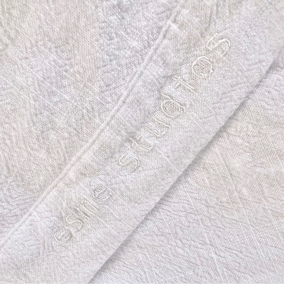 NWOT Esmée Collections textured oversized linen crisp white Button down Shirt S - Picture 4 of 10